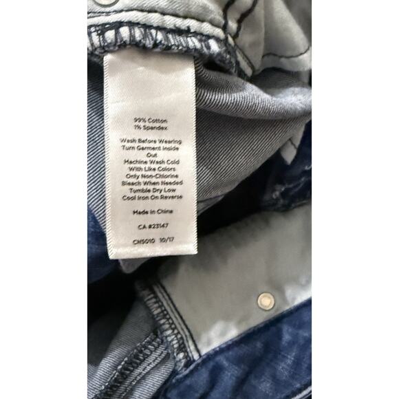 Women's TALBOTS Blue Flawless Five Pocket Slim Ankle Jeans Anchor Print Sz 16wp - Picture 4 of 8